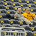 Michigan basketball fans check out new seats in the lower bowl during an open house at Crisler Arena on Friday evening. Melanie Maxwell I AnnArbor.com